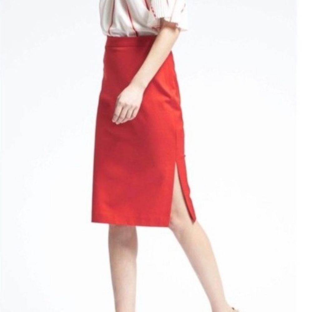 Sloan fit red Banana Republic Pencil skirt.